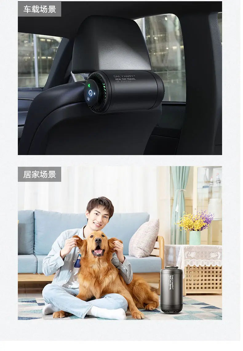 Compact Air Purifier with Replaceable Filter & Aromatherapy – Fresh Air Deodorizer for Car & Small Spaces