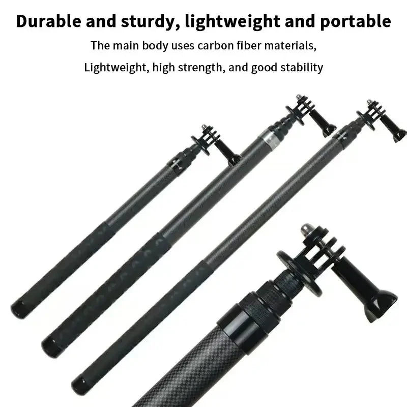 Lightweight Carbon Fiber Extension Rod for Cameras, GoPro & Smartphones