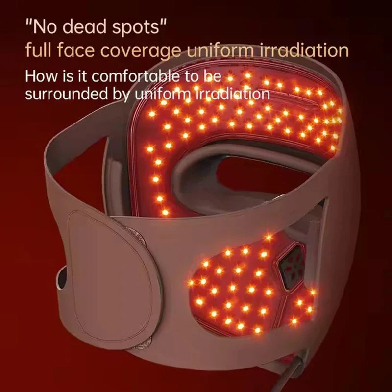 3D Silicone LED Face Mask with Red & Near-Infrared Light – USB Rechargeable Skincare Beauty Device