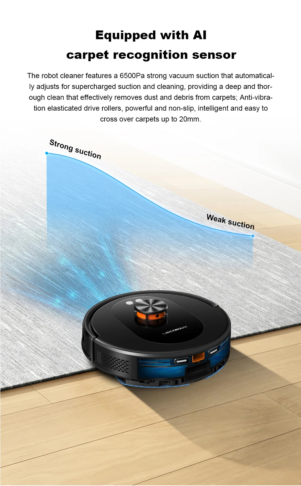 Liectroux T9 Robot Vacuum & Mop – 6500Pa LiDAR Mapping, Self-Empty Station, Dual-Band WiFi