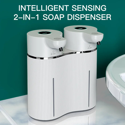 Double-Head Automatic Soap Dispenser – Touchless Foam & Liquid Smart Dispenser 800ml