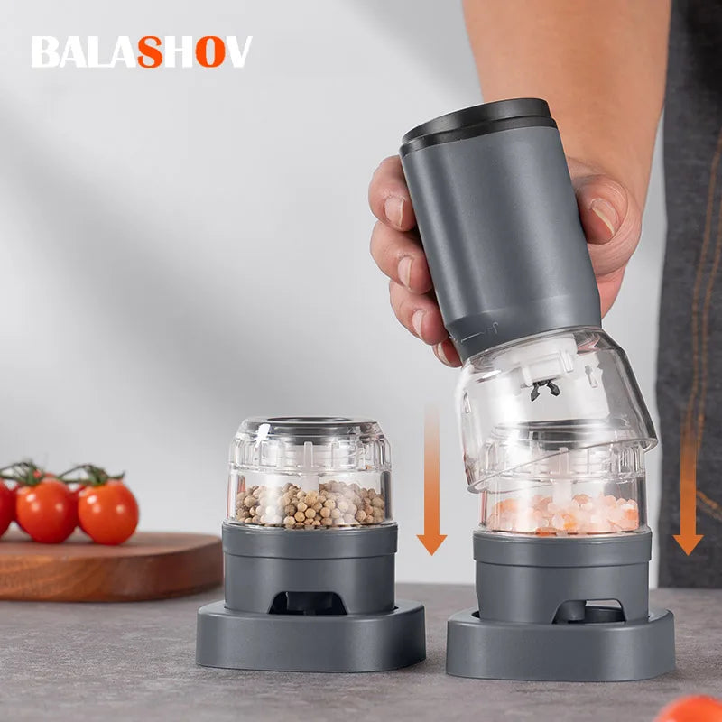 BALASHOV Electric Spice Grinder – Rechargeable Multi-Compartment Grinder with Ceramic Core