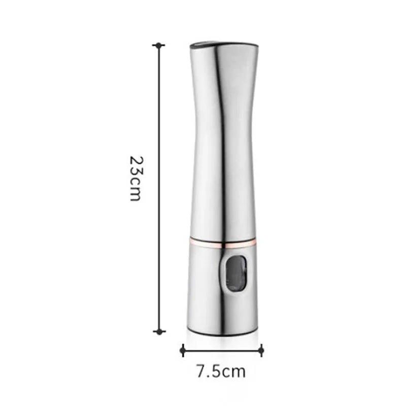 Electric Salt & Pepper Grinder – One-Touch Stainless Steel Spice Mill with Adjustable Coarseness
