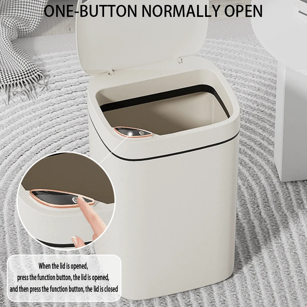 16L Automatic Smart Trash Can – Touchless Induction Garbage Bin (No Battery)