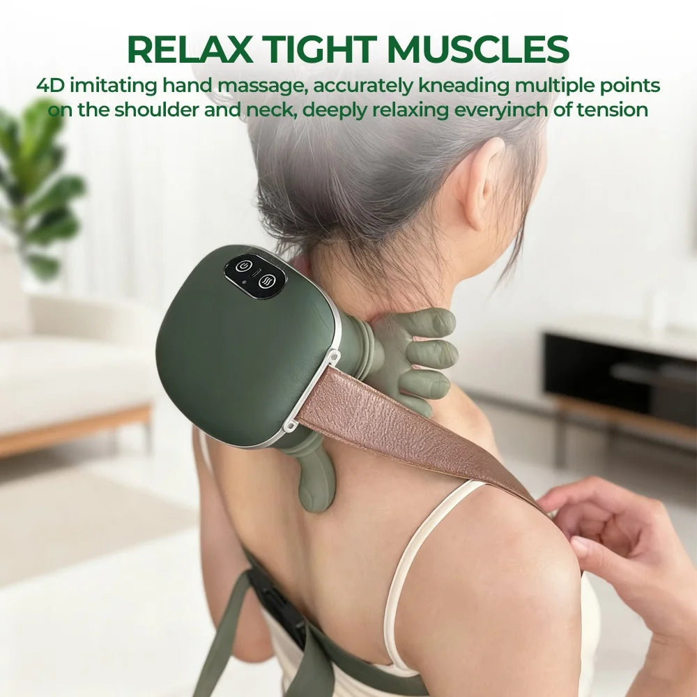 Foreverlily Cervical Neck Massager – Widened Finger Massage, Wireless Comfort