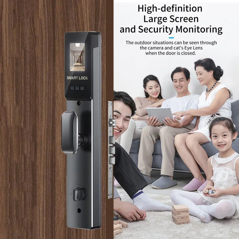 XSDTS D14-XF WiFi Smart Door Lock with Fingerprint & Built-In Doorbell – Tuya App Control