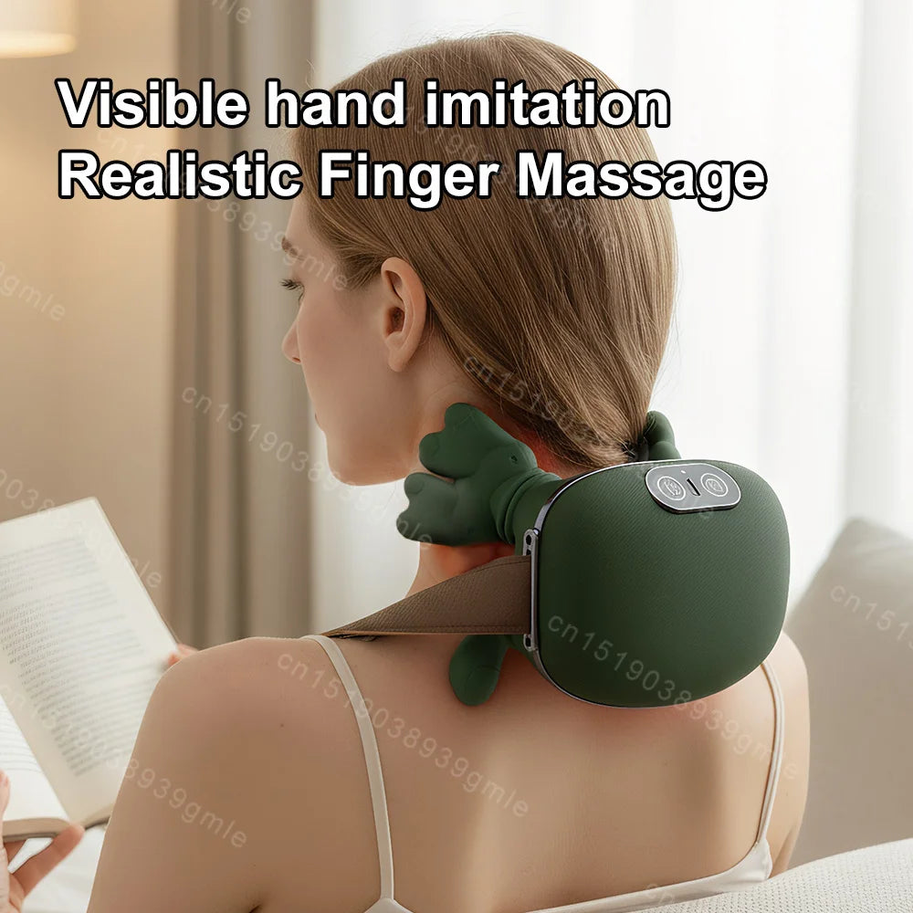 4-Finger Kneading Neck Massager – Hot Compress Trapezius & Shoulder Relief