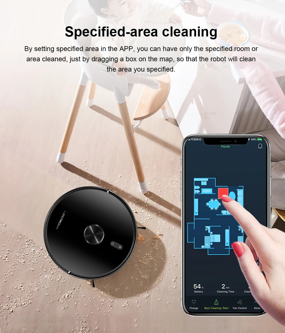 Liectroux X6 Smart Robot Vacuum Cleaner – Laser LiDAR, Y-Shape Mopping, 6500Pa Suction