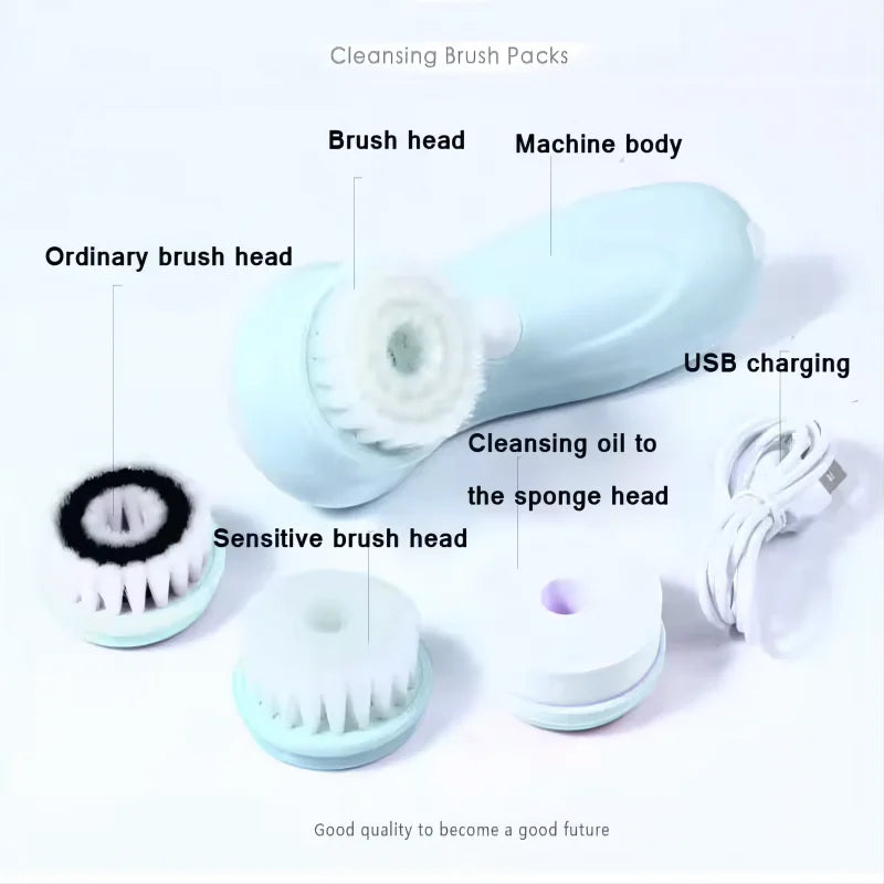 VIMYSHOW 801 Facial Cleansing Brush Set – Rechargeable Cordless Deep Clean System