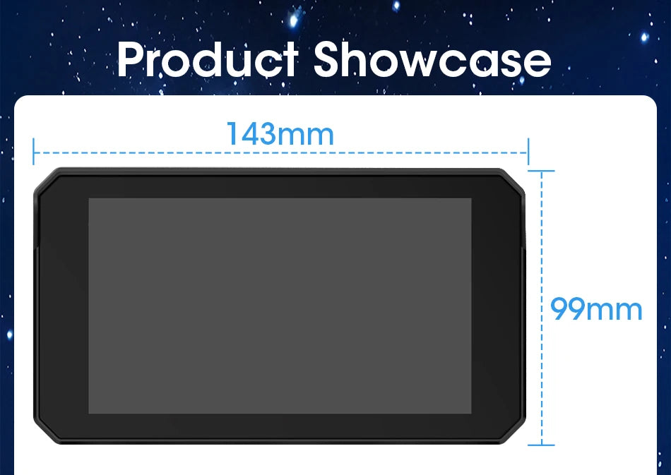Jansite 5” IPX7 Motorcycle / Car Smart Display – Wireless CarPlay, Android Auto & MirrorLink