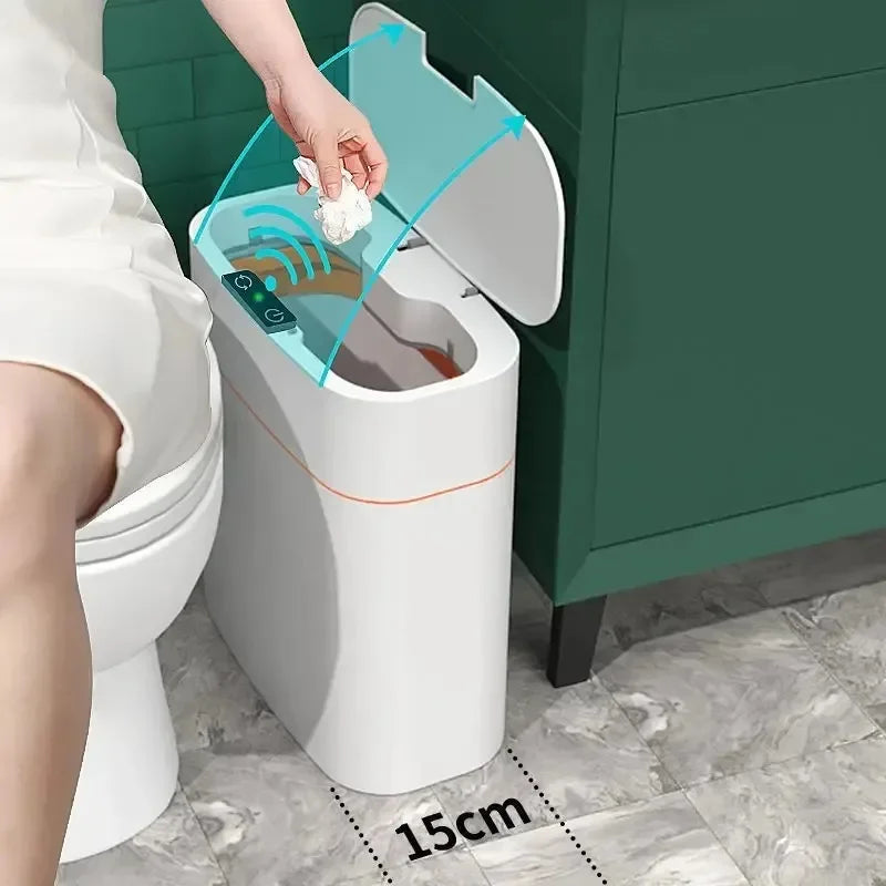 Automatic Sensor Trash Can – Touchless Induction Waste Bin for Home & Bathroom