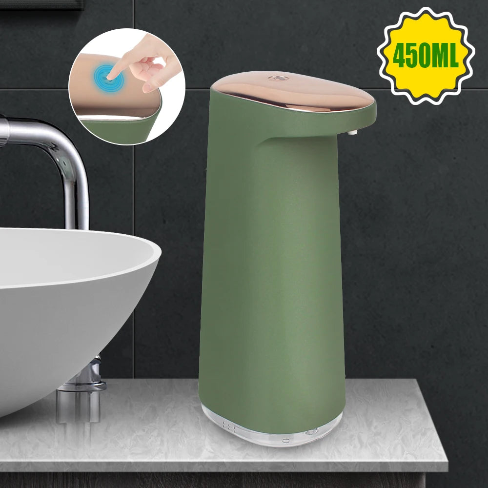 Automatic Touchless Foam Soap Dispenser 450ml – Infrared Sensor, USB-C Rechargeable, ABS Body