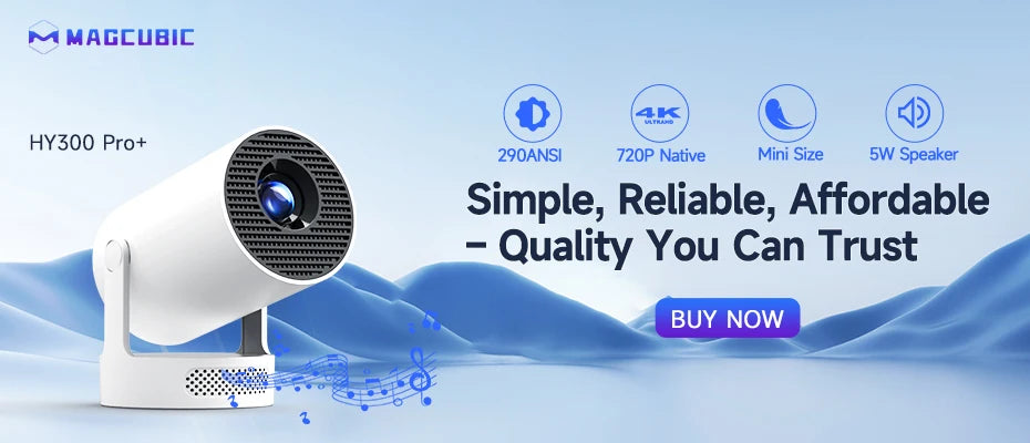 HY320 Portable Home Theater Projector – 720P Native, 4K Decode, BT 5.0