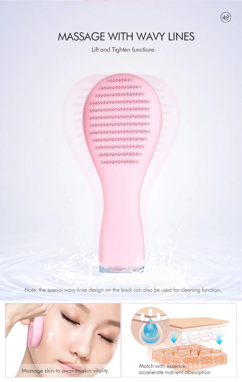 Windaily Rechargeable Silicone Facial Cleansing Brush – IPX7 Waterproof Deep Clean Vibration Tool