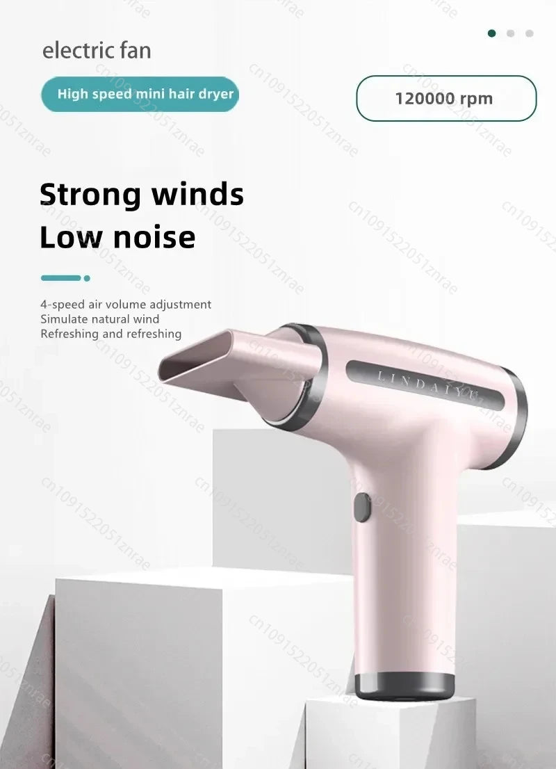 CHUBAN 4-in-1 Wireless Hair Dryer – USB Rechargeable Ionic Travel Blower