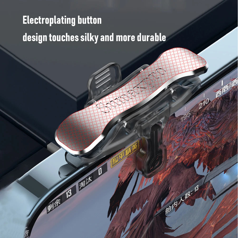 X8 Mobile Gaming Triggers – Zero-Lag PUBG Aim Button Controller (1 Pair)