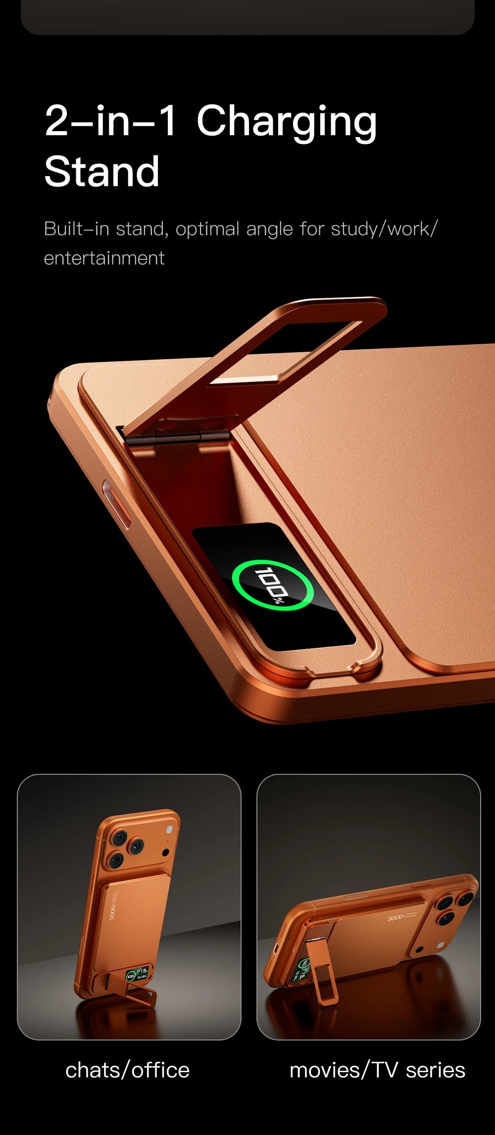 3-in-1 Wireless Power Bank 20W – MagSafe-Style Magnetic Charger with Smart Display & Stand