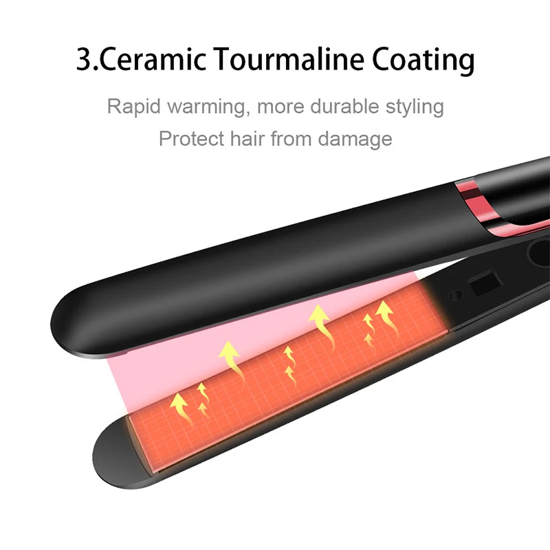 SCBWMG ST-016 Hair Straightener – Ionic Ceramic Plates, Fast Heat, Travel Ready