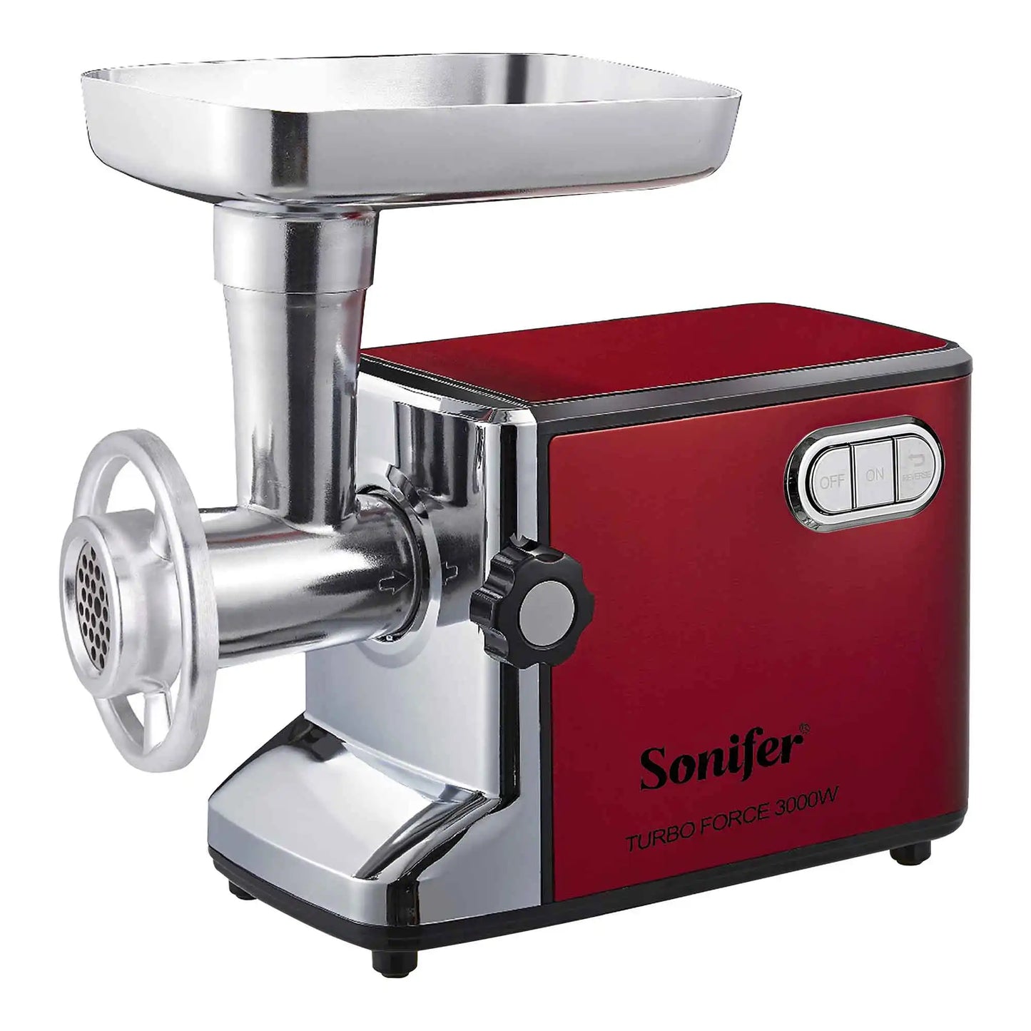 SONIFER Heavy Duty Meat Grinder – 3000W Max Power, Stainless Steel Mincer with Sausage Maker