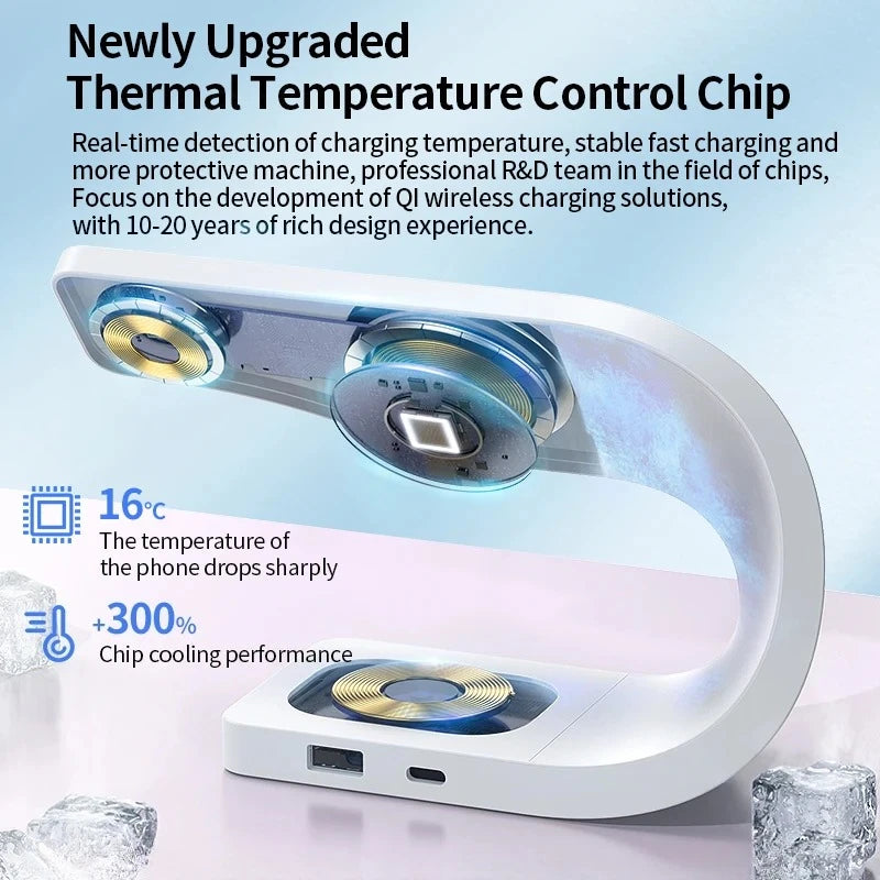 4-in-1 Magnetic Wireless Charger – Metal Fast Charging for iPhone, Watch & Earbuds