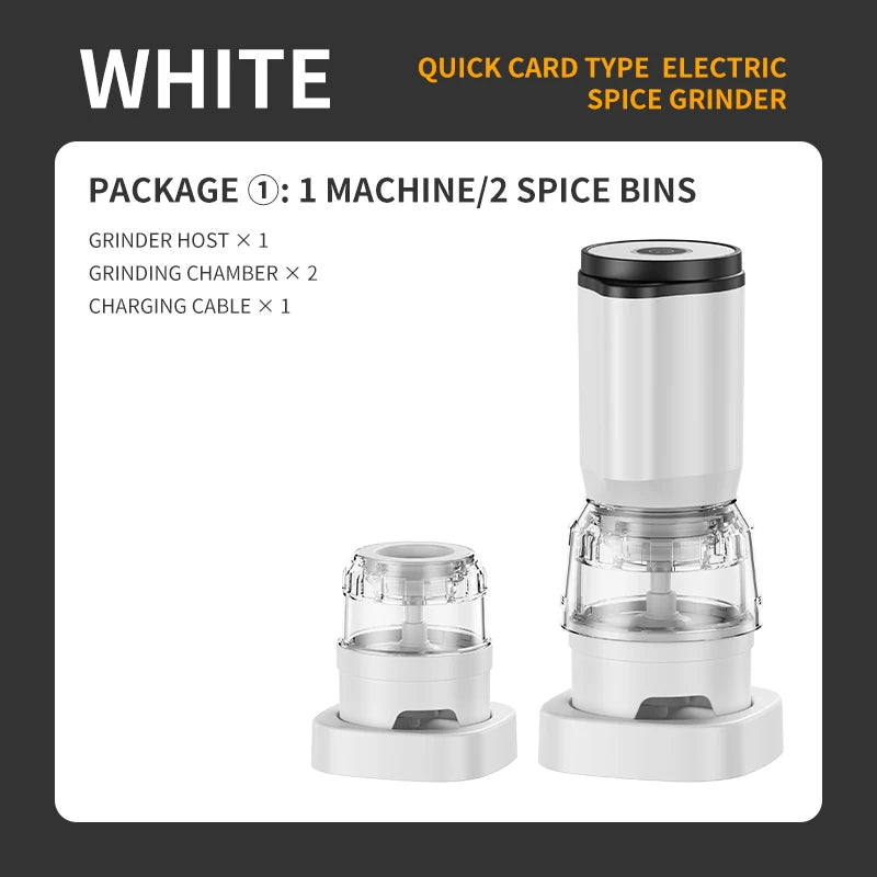 BALASHOV Electric Spice Grinder – Rechargeable Multi-Compartment Grinder with Ceramic Core