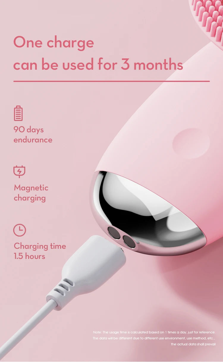VIMYSHOW Electric Facial Cleanser – 5-Speed Silicone Face Scrubber