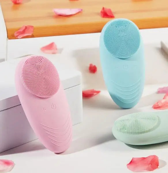 Sonic Facial Cleansing Brush – Deep Cleansing Silicone Face Scrubber