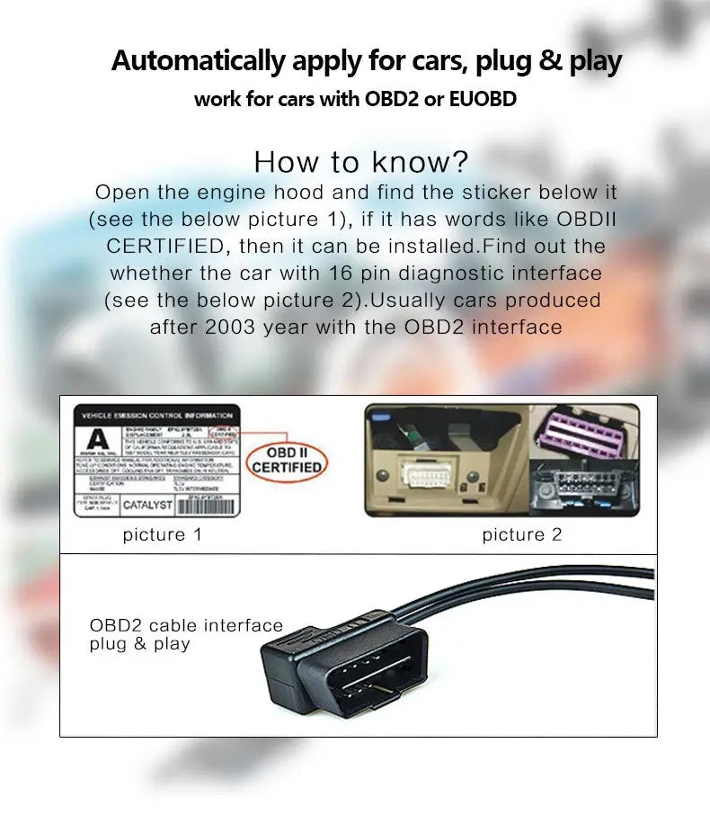 Dual-Mode Car Head-Up Display – OBD & GPS Speed HUD with Compact Slim Design (Universal Fit)