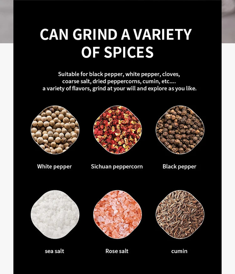 BALASHOV Electric Spice Grinder – Rechargeable Multi-Compartment Grinder with Ceramic Core