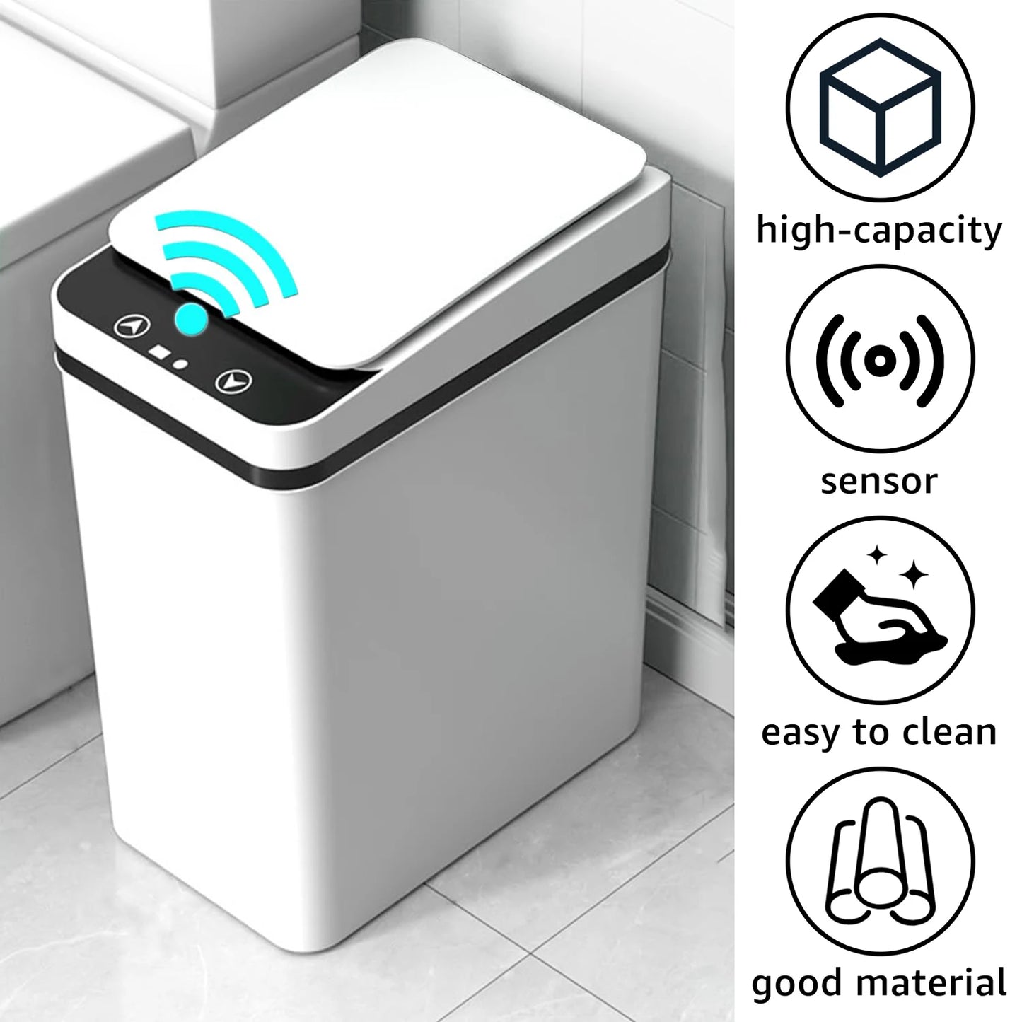 Willstar Automatic Sensor Trash Can – 12L Touch-Free Waste Bin (Battery Powered)
