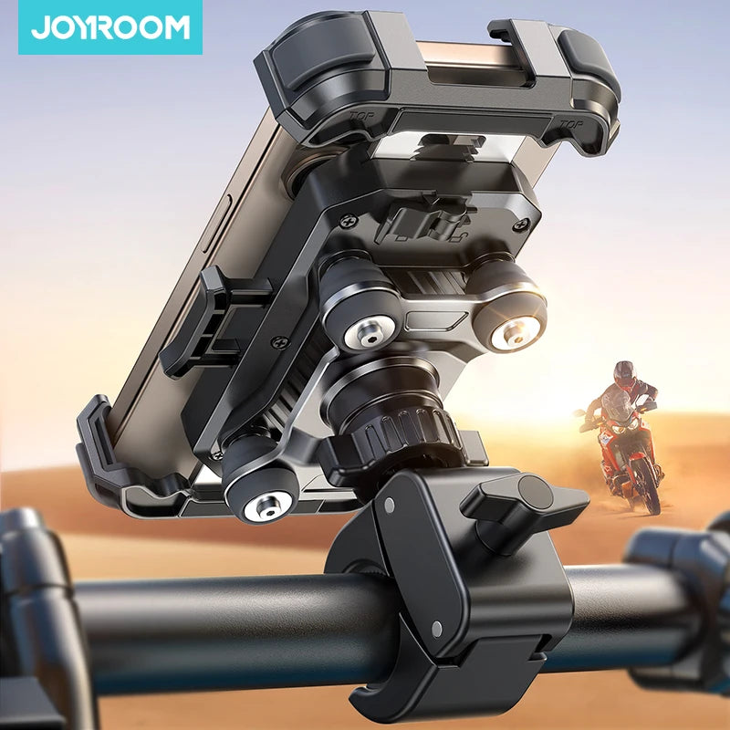 Anti-Vibration Motorcycle Phone Holder – 360° Handlebar Mount