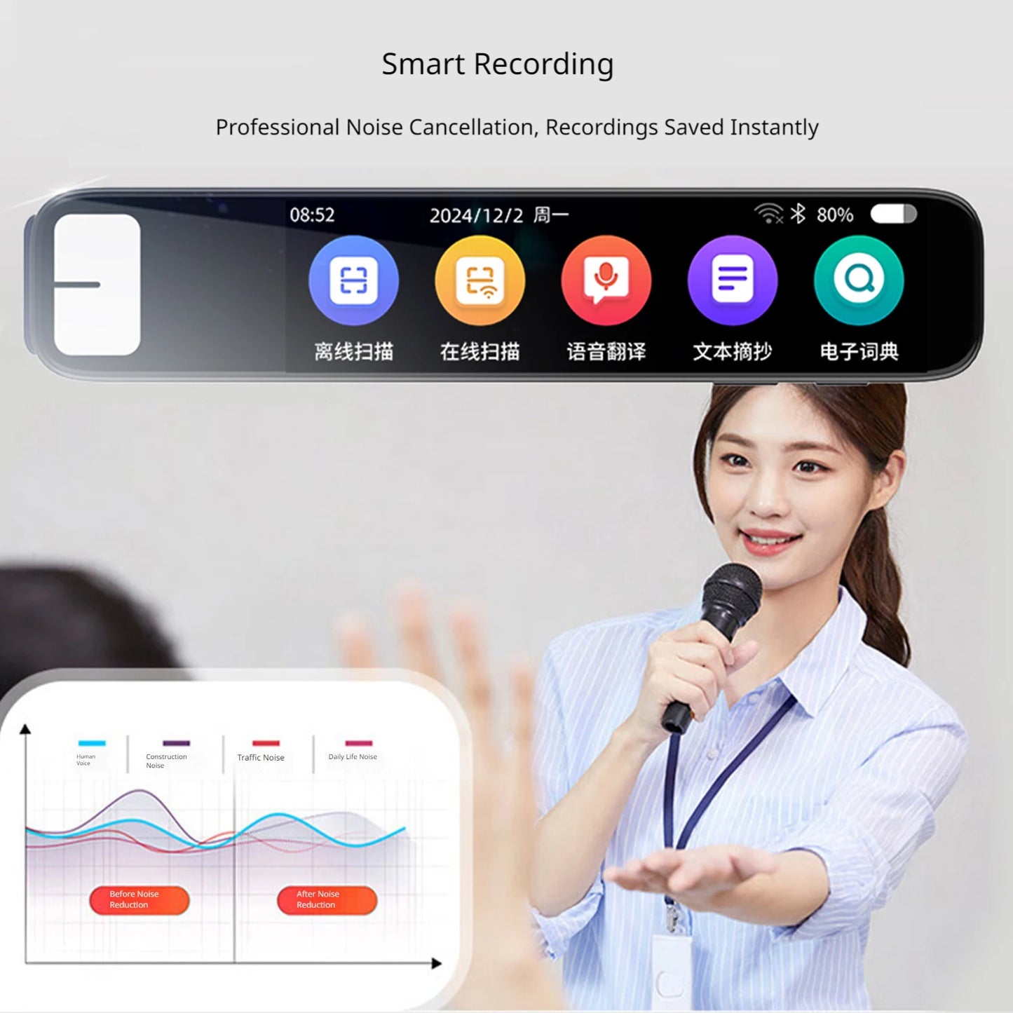 AI Smart Translator Pen for Dyslexia, Travel & Learning – 150 Languages