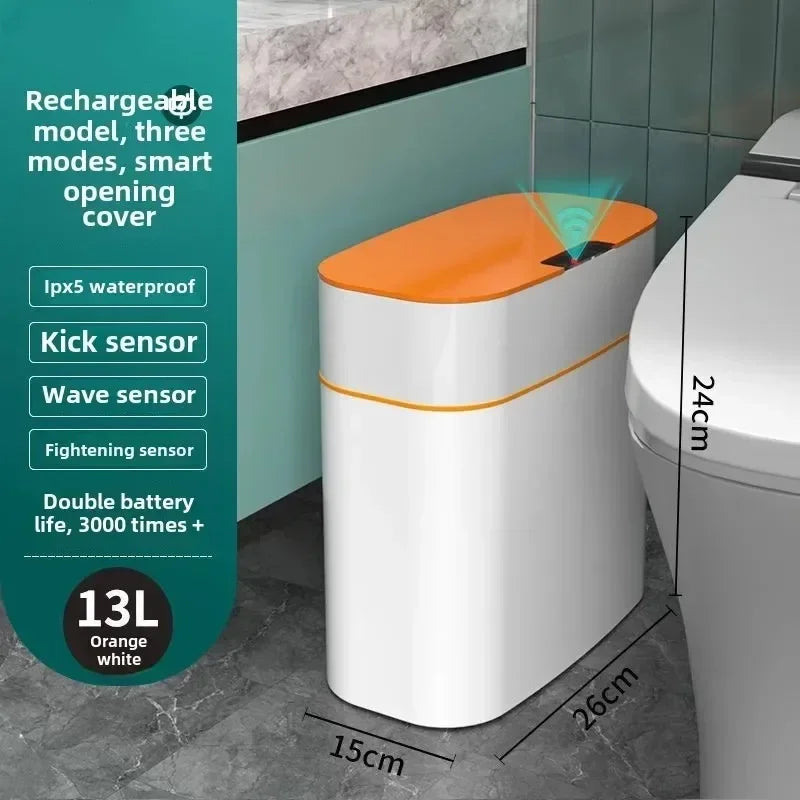 Automatic Sensor Trash Can – Touchless Induction Waste Bin for Home & Bathroom