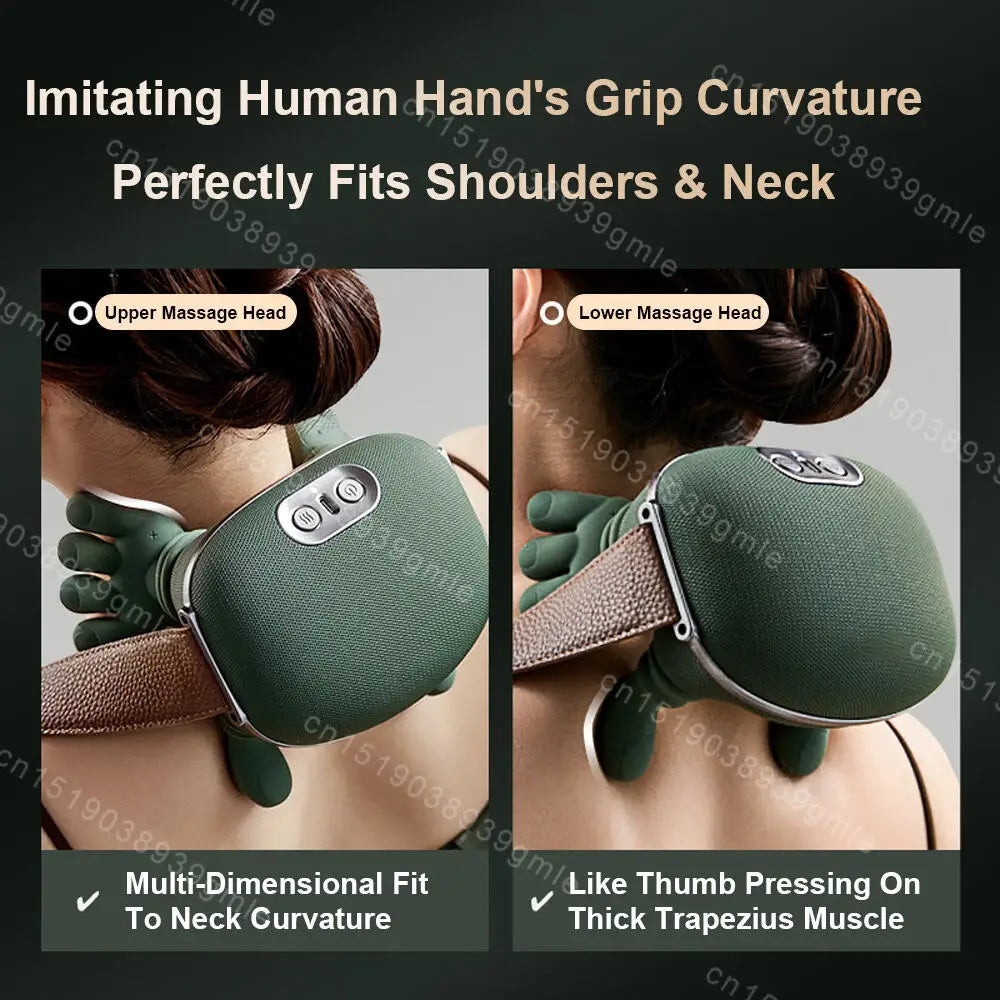 Electric Trapezius Massager with Heat – Wearable Neck, Back & Shoulder Relief