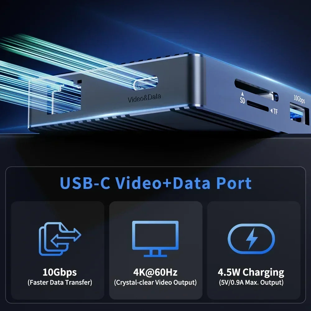DS-0203 14-in-1 USB-C Docking Station – Triple Display HDMI Hub with 100W PD & Ethernet