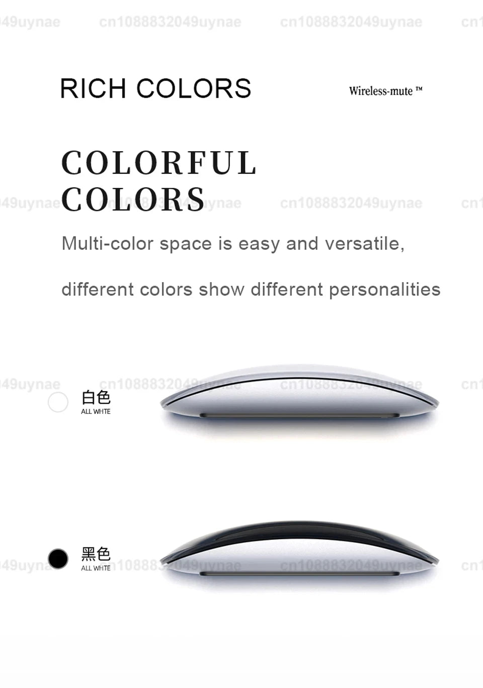 Mini Bluetooth Wireless Mouse – Rechargeable, Touch Scroll, Ultra-Slim Design