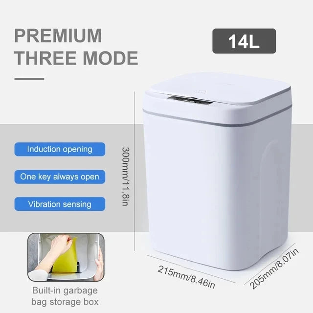 12L/14L/16L/20L/24L Touchless Smart Trash Can – Waterproof Sensor Waste Bin for Home Recycling