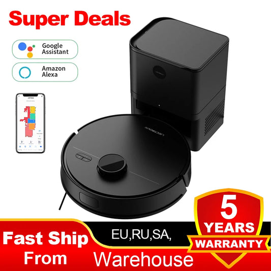 Liectroux M70 Pro Smart Robot Vacuum – LiDAR Navigation, 175-Min Runtime, Self-Empty Base