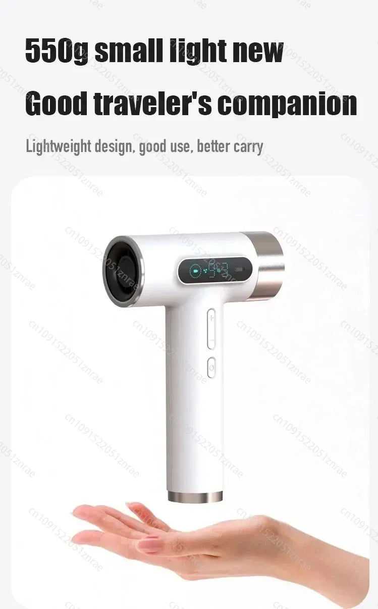 CHUBAN Wireless Hair Dryer – 100000RPM High Wind, USB-C Rechargeable