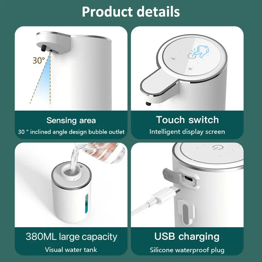 XIAOMI Automatic Foam Soap Dispenser | Touchless Infrared Sensor | USB Rechargeable Hand Wash Dispenser