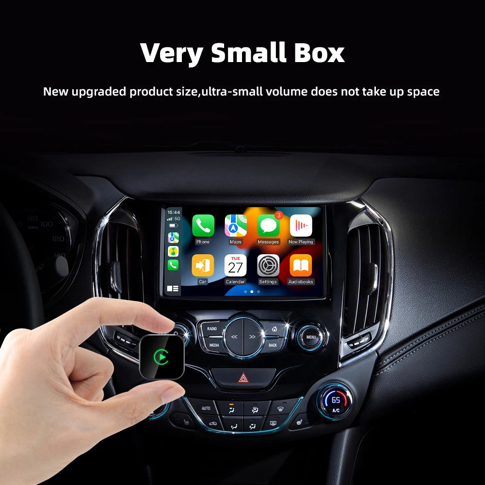 EKIY Wireless CarPlay & Android Auto Adapter – 2-in-1 Wired-to-Wireless USB Smart Dongle with OTA Updates