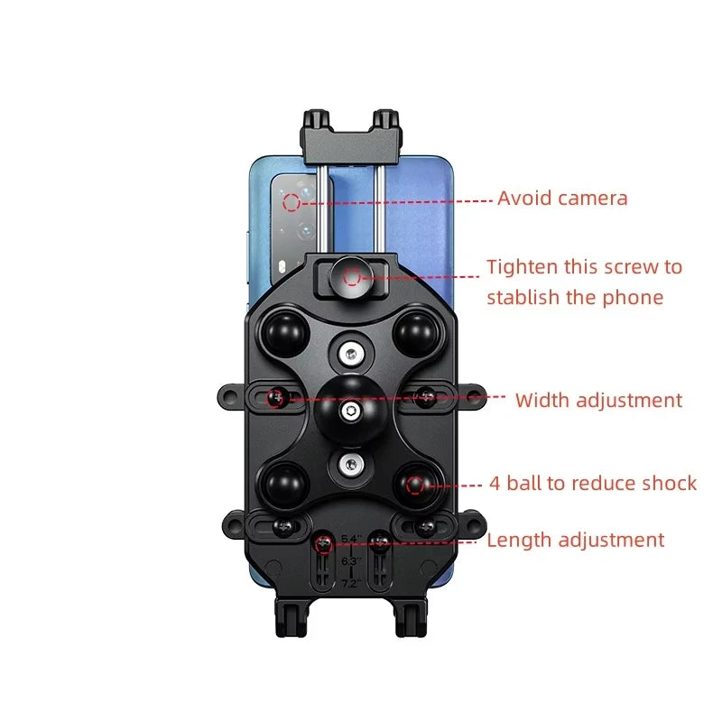 VBNM Motorcycle Phone Holder with Wireless Charging – 15W Qi + 30W USB-C PD