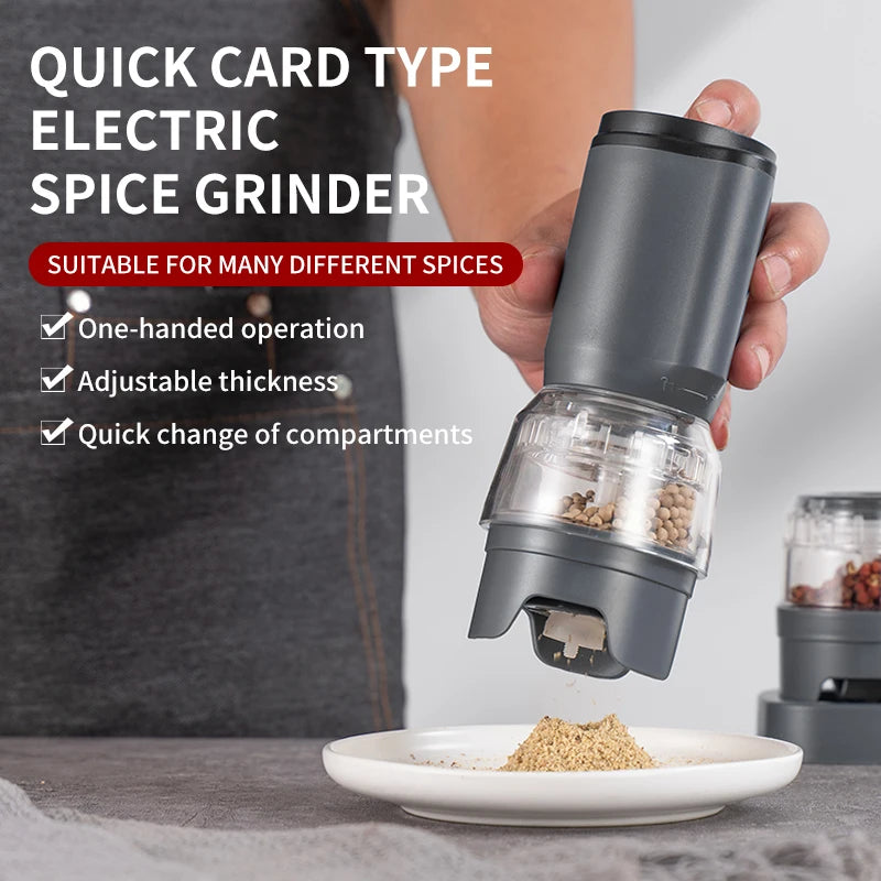BALASHOV Electric Spice Grinder – Rechargeable Multi-Compartment Grinder with Ceramic Core