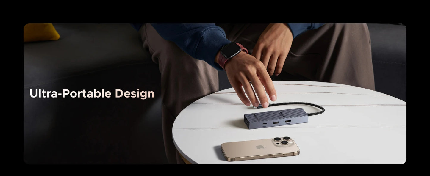 6-in-1 USB-C Hub for Steam Deck & ROG Ally – HDMI, Ethernet, 10Gbps, PD