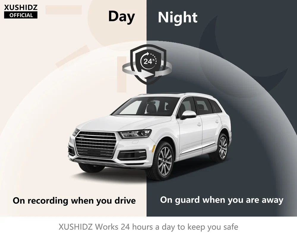 XUSHIDZ Q18 / Q18 PRO 1080P Dash Cam – Dual Camera Car DVR with Night Vision & Parking Monitor