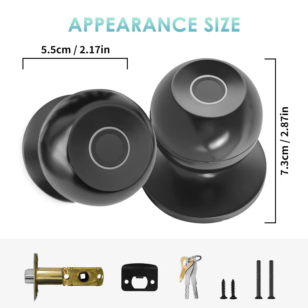 Tuya Smart Fingerprint Door Lock with Bluetooth App Control – Keyless Smart Lock