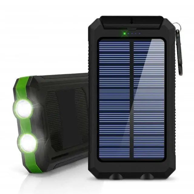 Solar Power Bank with LED Torch & Compass – Outdoor Emergency Charger (20W)