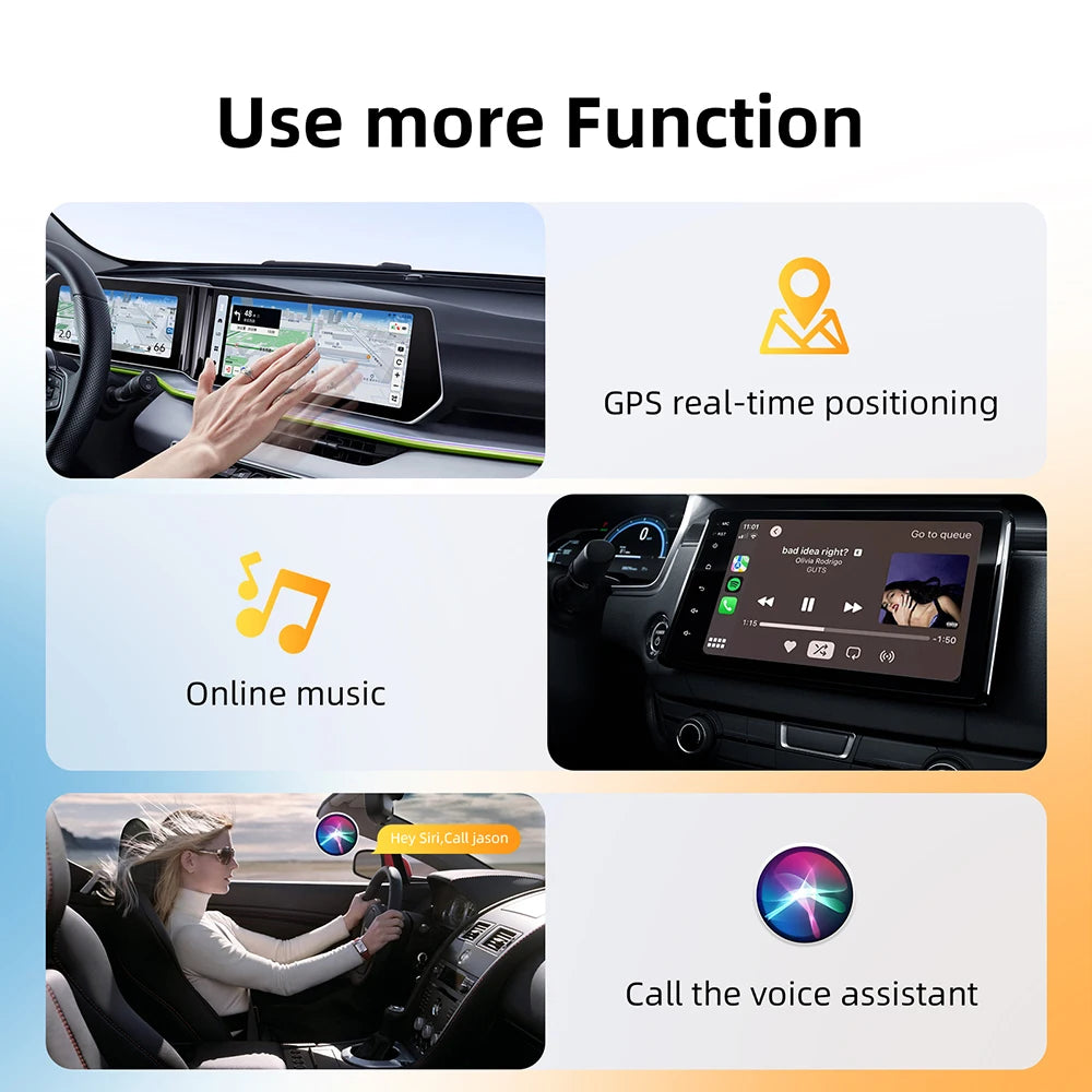 LEXXSON Ultra-Mini 2-in-1 Wireless CarPlay & Android Auto Adapter – 5.8GHz Plug & Play