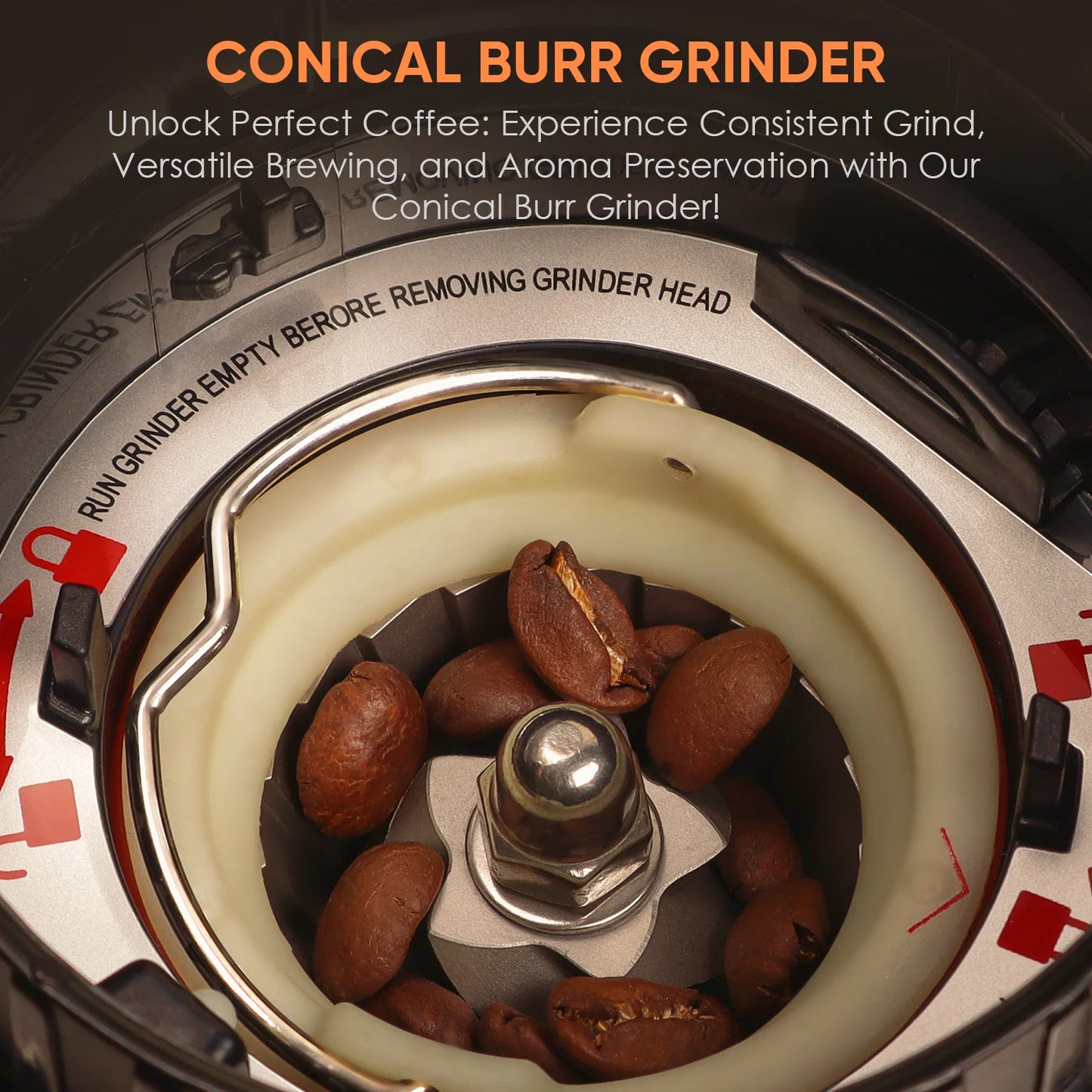 Biolomix Electric Burr Coffee Grinder – 48-Step Precision Espresso Grinder