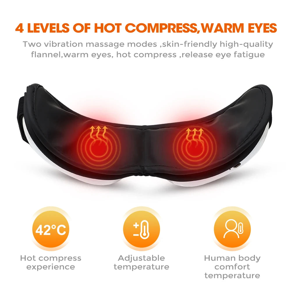 Electric Eye Massager – 4-Level Heat, Music & Sleep Relaxation